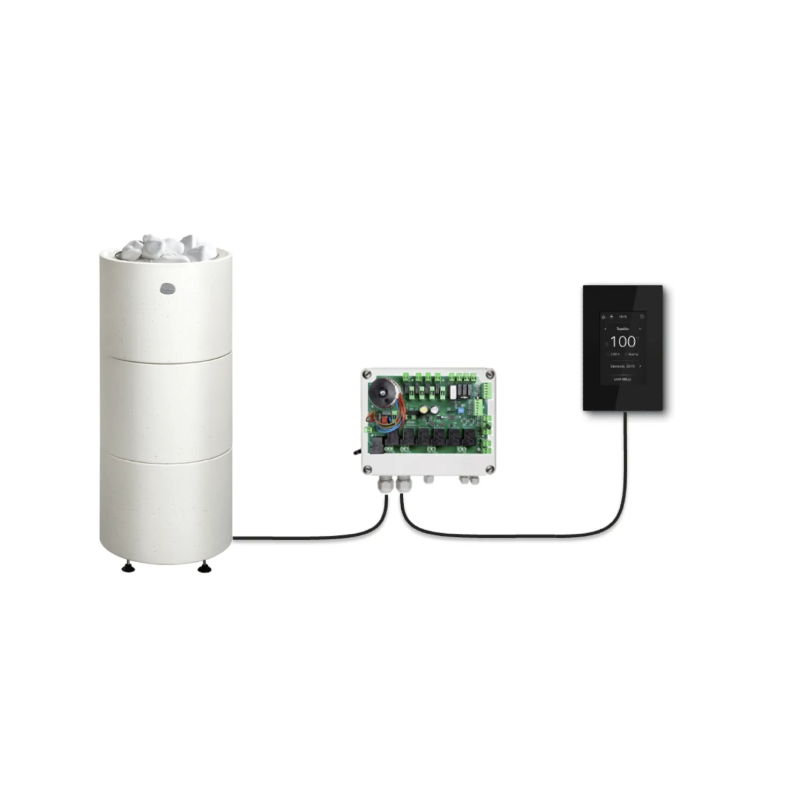 Пульт керування Tulikivi Touch Screen WIFI чорний + релейний блок (4,5-10,5 kW)