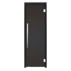 Скляні двері для хамама GREUS Black Edition 70/200 Dark grey