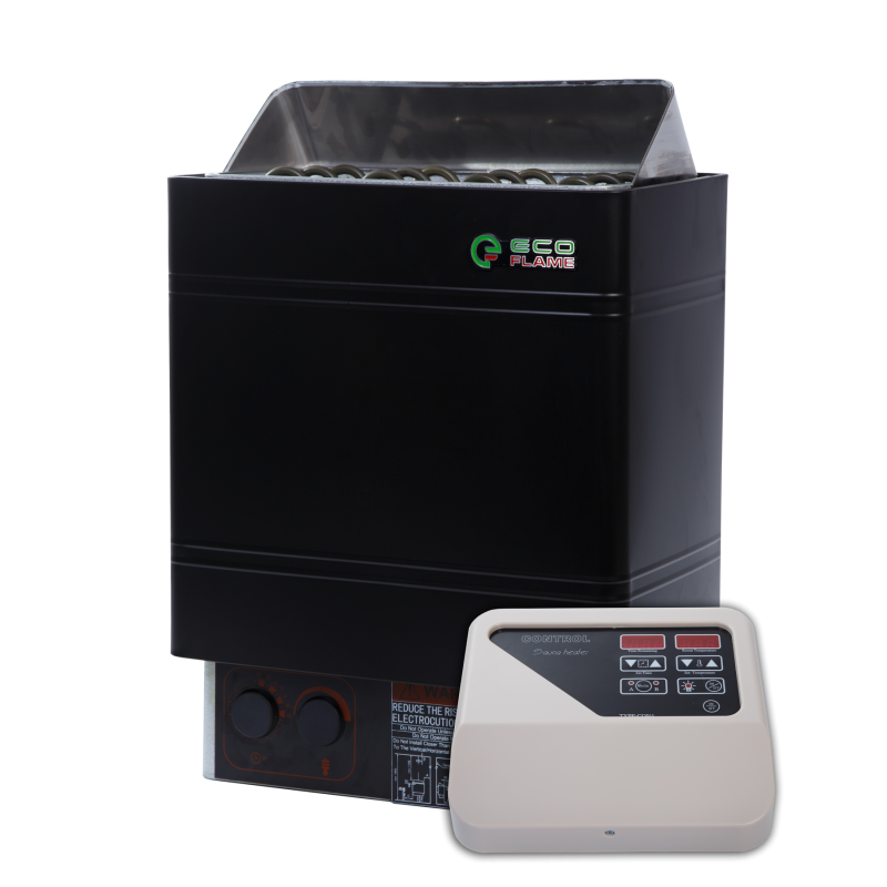 Електрокам'янка для сауни та лазні EcoFlame AMC 90-D 9 кВт + пульт CON4